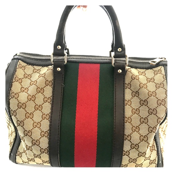 gucci web boston bag